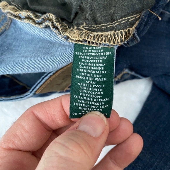 Lauren Ralph Lauren Women's High-Rise Blue Jeans Dark Wash Denim Size 8 Casual - Picture 8 of 14